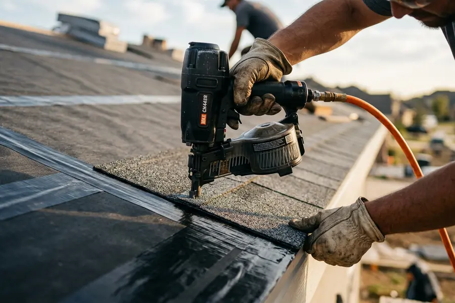 Beardman Building Services roofer sealing a fortified roof deck in Clearwater